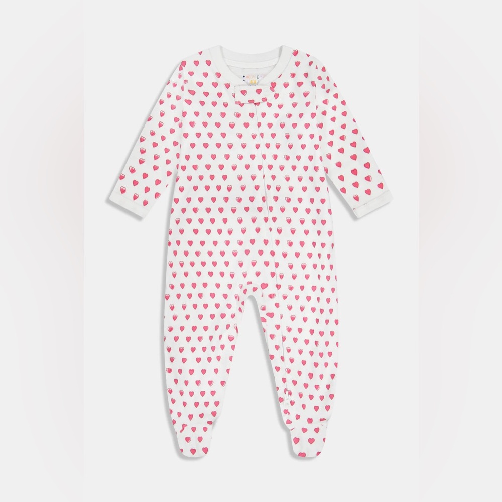 Roller Rabbit Infant Hearts Zipper Footies - Set of 3 Colors